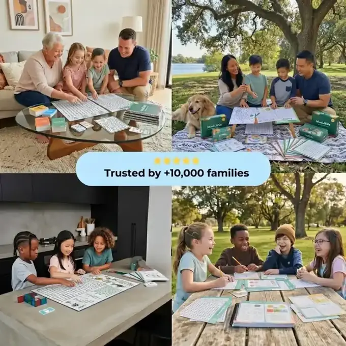 Families across the US using MindKids printable activities together